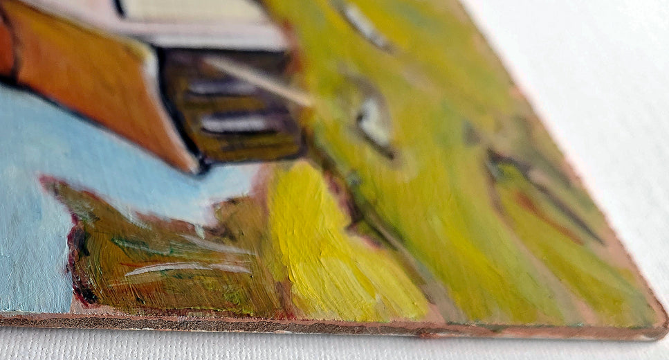 Old Log Barns near Harpers Ferry WV by Doug Cosbie |  Side View of Artwork 