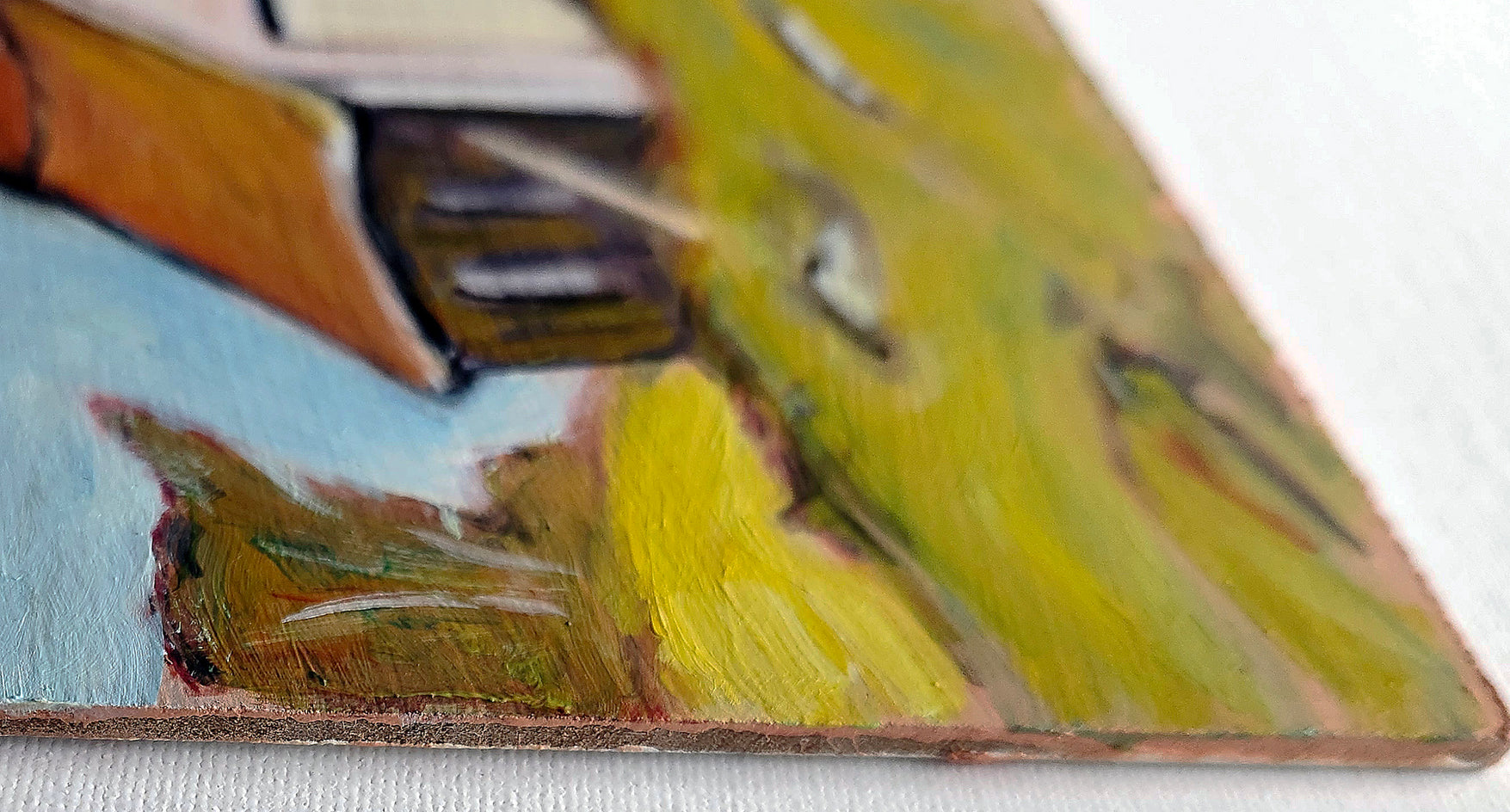 Old Log Barns near Harpers Ferry WV by Doug Cosbie |  Side View of Artwork 