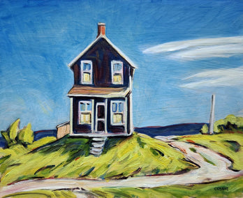 oil painting by Doug Cosbie titled Pennsylvania Farmhouse