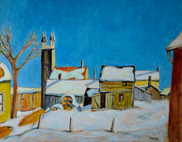 Original art for sale at UGallery.com | Vermont Winter by Doug Cosbie | $400 | oil painting | 11' h x 14' w | thumbnail 1