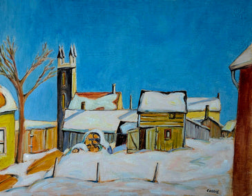 oil painting by Doug Cosbie titled Vermont Winter