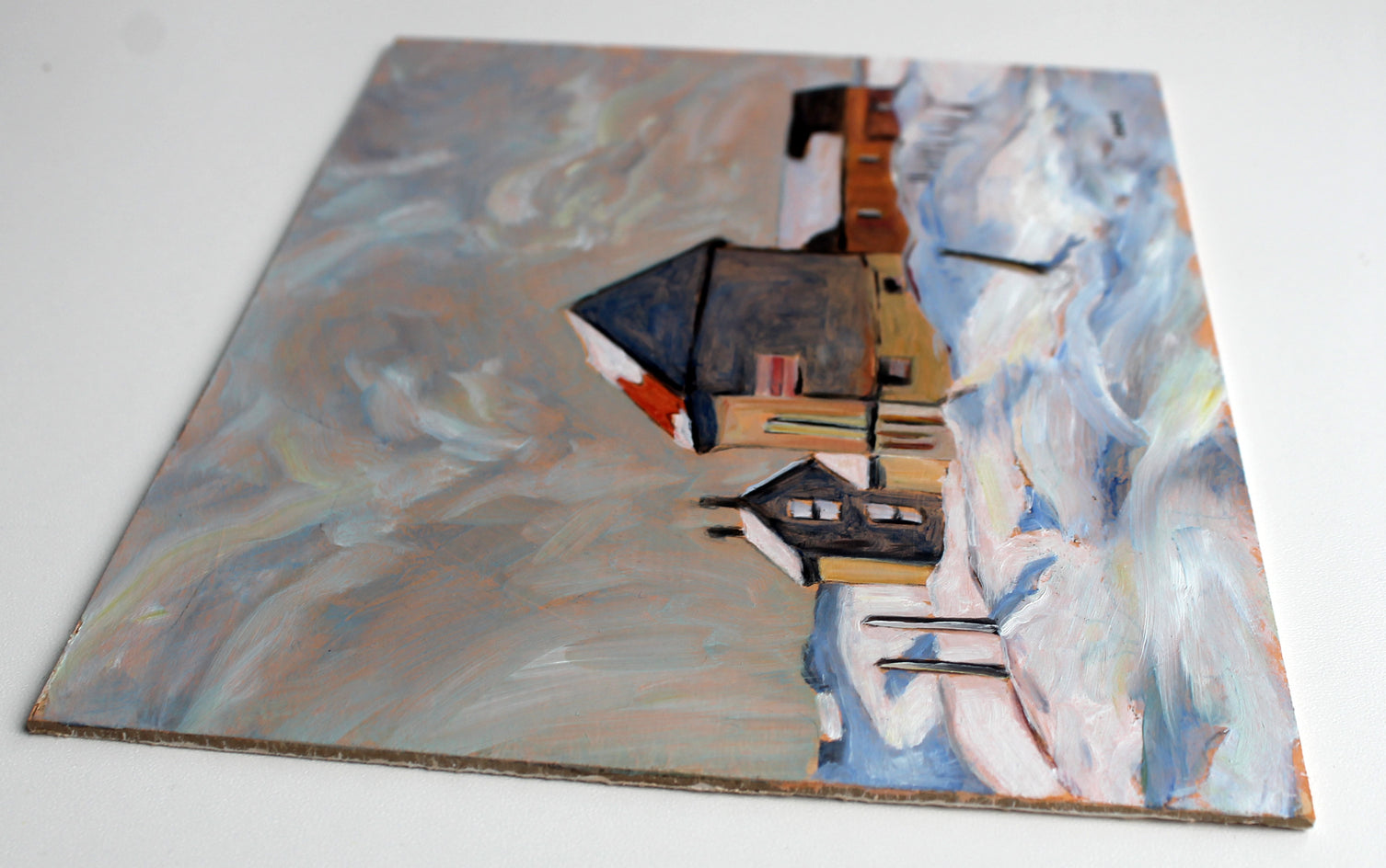 Winter Light, St Lawrence County, New York by Doug Cosbie |  Side View of Artwork 