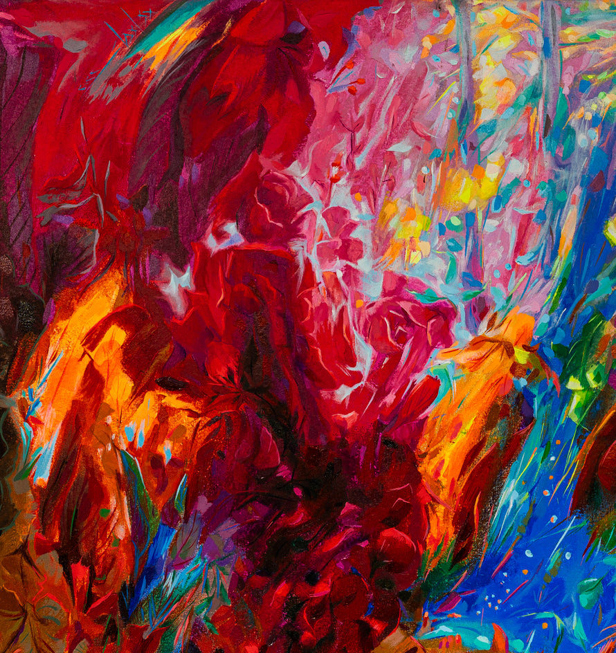 Bold Paradise by Dowa Hattem |  Closeup View of Artwork 