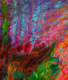 Original art for sale at UGallery.com | Rare Paradise Landscape by Dowa Hattem | $2,850 | mixed media artwork | 39.37' h x 39.37' w | thumbnail 4