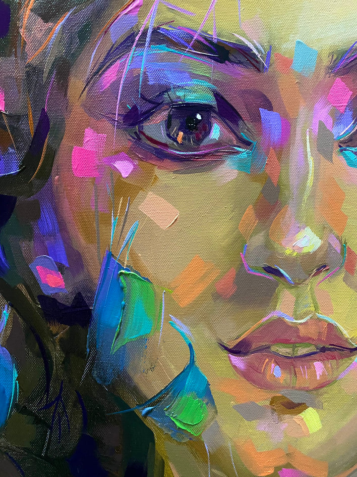 Blossoming Dreamer by Dowa Hattem |  Closeup View of Artwork 