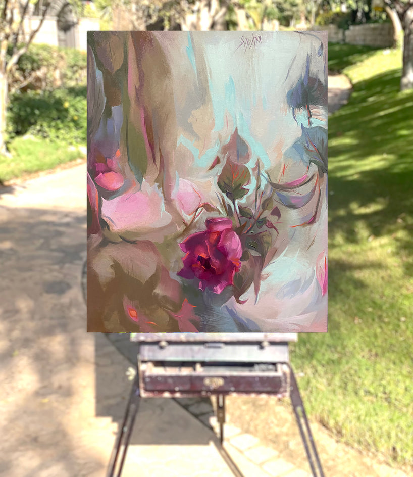 Fluttering Flowers by Dowa Hattem |  Context View of Artwork 