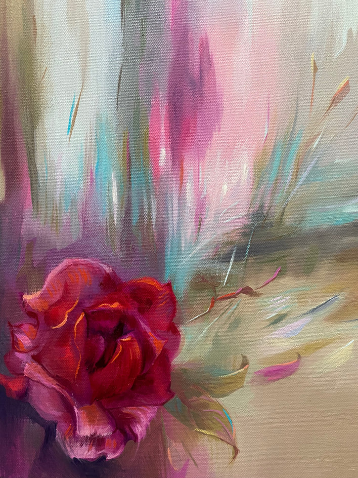 Fluttering Roses by Dowa Hattem |  Context View of Artwork 