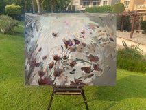 Original art for sale at UGallery.com | Hope Awakening in Grey by Dowa Hattem | $2,350 | oil painting | 31.4' h x 39.37' w | thumbnail 3