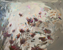 Original art for sale at UGallery.com | Hope Awakening in Grey by Dowa Hattem | $2,350 | oil painting | 31.4' h x 39.37' w | thumbnail 1