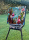 Original art for sale at UGallery.com | Ocean's Floral Dream by Dowa Hattem | $500 | oil painting | 17.7' h x 19.6' w | thumbnail 2