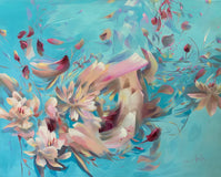 Original art for sale at UGallery.com | Positive Vibes by Dowa Hattem | $2,100 | oil painting | 31.49' h x 39.37' w | thumbnail 1