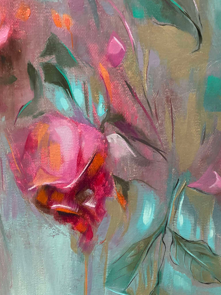 Whispers of Spring 1 by Dowa Hattem |  Closeup View of Artwork 