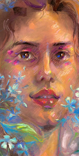 Delicate Portrait by Dowa Hattem |   Closeup View of Artwork 