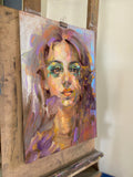 Original art for sale at UGallery.com | Soft Portrait by Dowa Hattem | $400 | pastel artwork | 19.6' h x 13.7' w | thumbnail 2