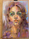 Original art for sale at UGallery.com | Soft Portrait by Dowa Hattem | $400 | pastel artwork | 19.6' h x 13.7' w | thumbnail 3