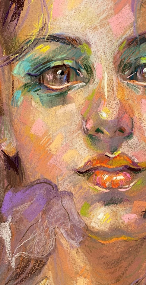 Soft Portrait by Dowa Hattem |  Closeup View of Artwork 