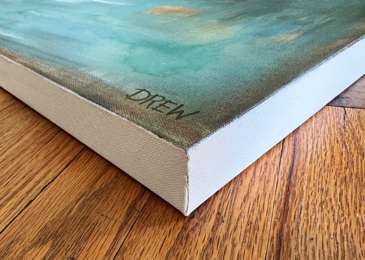 Beyond the Line by Drew Noel Marin |  Side View of Artwork 