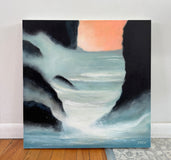 Original art for sale at UGallery.com | Crash into Me by Drew Noel Marin | $1,250 | acrylic painting | 24' h x 24' w | thumbnail 3