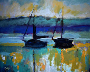 Harbor Pals by Kip Decker |   Closeup View of Artwork 