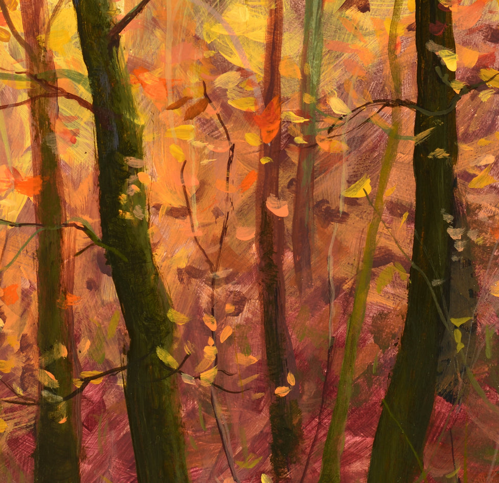 The Memory of Autumn by Dariusz Choinski |  Closeup View of Artwork 