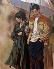 oil painting by Duane Brown titled A Winter and Autumn