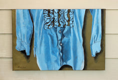 Original art for sale at UGallery.com | Blue Ruffle by Duane Brown | $1,950 | oil painting | 19.75' h x 29.75' w | thumbnail 3