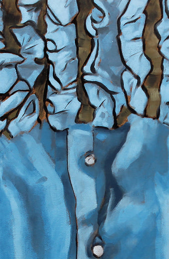 Blue Ruffle by Duane Brown |   Closeup View of Artwork 
