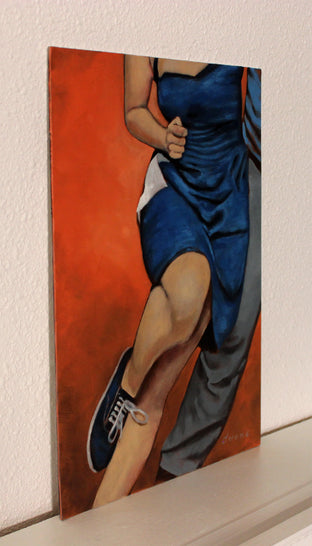 Blue Swing by Duane Brown |  Side View of Artwork 