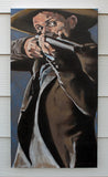 Original art for sale at UGallery.com | Both Barrels by Duane Brown | $1,525 | oil painting | 30' h x 15' w | thumbnail 3