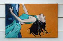 Original art for sale at UGallery.com | Cheese Dip by Duane Brown | $1,950 | oil painting | 19.75' h x 29.75' w | thumbnail 3