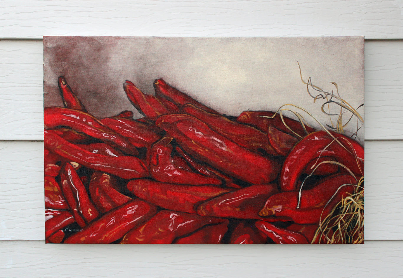 Chile Sandias by Duane Brown |  Side View of Artwork 