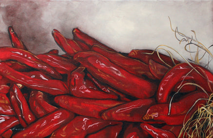 oil painting by Duane Brown titled Chile Sandias
