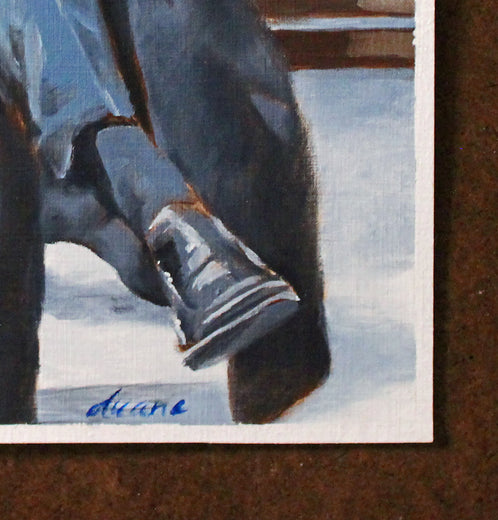 Double-Crossed by Duane Brown |  Side View of Artwork 