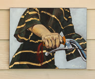 Original art for sale at UGallery.com | Handlebar by Duane Brown | $1,050 | oil painting | 16' h x 20' w | thumbnail 3