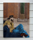 Original art for sale at UGallery.com | Hombre Duro by Duane Brown | $3,975 | oil painting | 40' h x 30' w | thumbnail 3