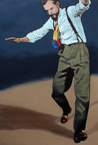 oil painting by Duane Brown titled Jazz Slide