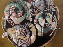 Original art for sale at UGallery.com | Rolled Throws by Duane Brown | $1,400 | oil painting | 18' h x 24' w | thumbnail 1
