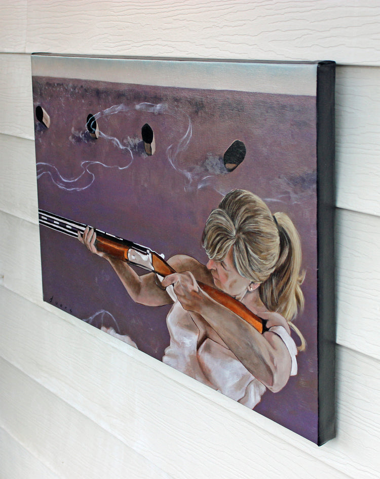 Shotgun Wedding by Duane Brown |  Side View of Artwork 