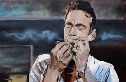 oil painting by Duane Brown titled Smoke