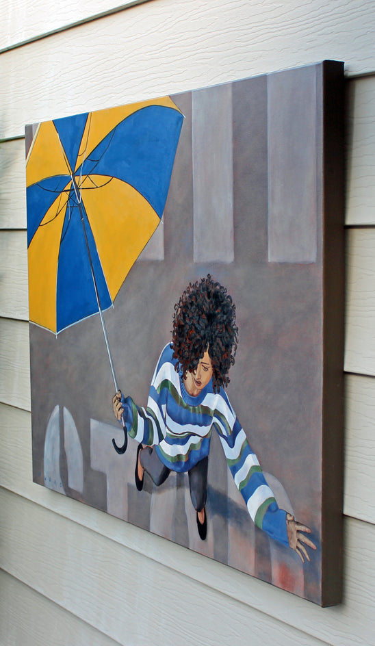 STOP by Duane Brown |  Side View of Artwork 