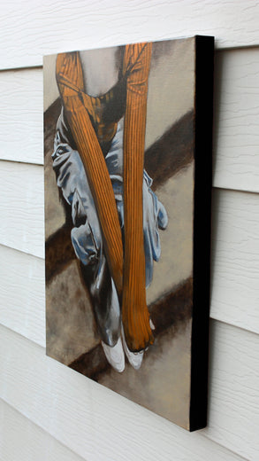Waiting by Duane Brown |  Side View of Artwork 
