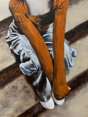 Original art for sale at UGallery.com | Waiting by Duane Brown | $1,400 | oil painting | 24' h x 18' w
