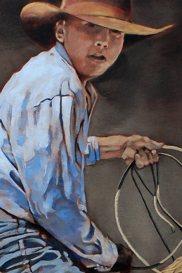 Young Diné by Duane Brown |  Closeup View of Artwork 