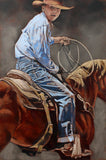 Original art for sale at UGallery.com | Young Diné by Duane Brown | $3,650 | oil painting | 36' h x 24' w | thumbnail 1