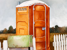 Original art for sale at UGallery.com | A Man's Home is His Castle by Dwight Smith | $475 | watercolor painting | 12' h x 12' w | thumbnail 4