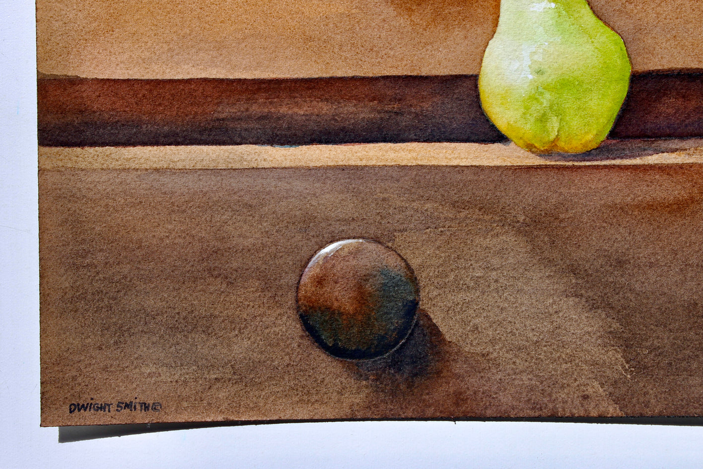 Antique Pears by Dwight Smith |  Side View of Artwork 