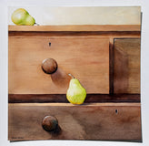 Original art for sale at UGallery.com | Antique Pears by Dwight Smith | $475 | watercolor painting | 12' h x 12' w | thumbnail 3