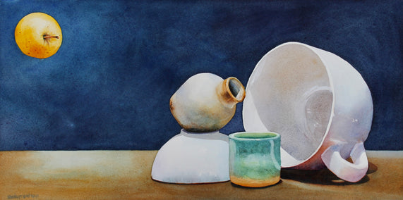 watercolor painting by Dwight Smith titled Harvest Moon
