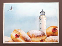 Original art for sale at UGallery.com | Indulgent Coastline by Dwight Smith | $475 | watercolor painting | 9' h x 12' w | thumbnail 3