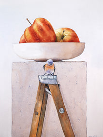 watercolor painting by Dwight Smith titled Industrial Garden